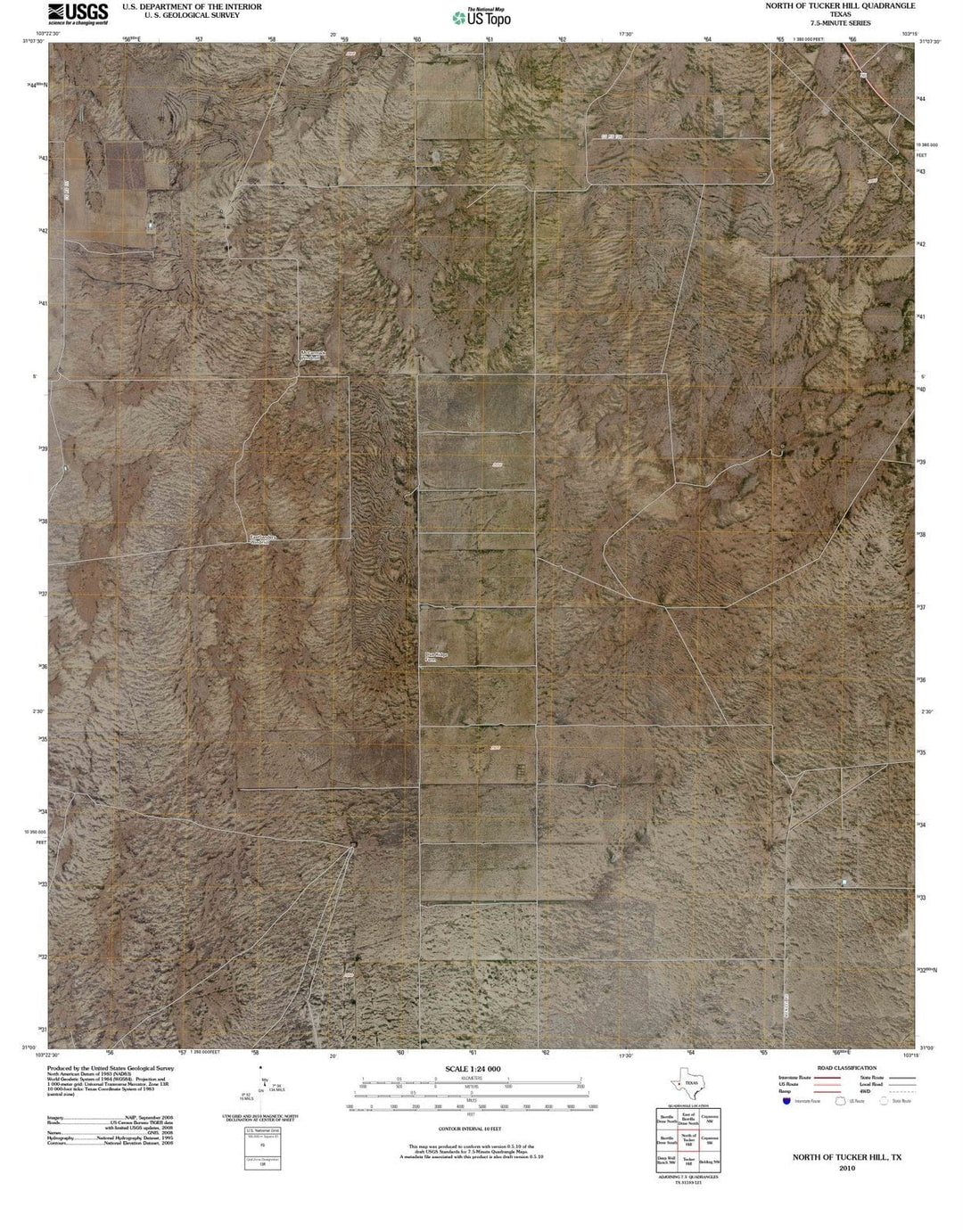 2010 North of Tucker Hill, TX - Texas - USGS Topographic Map