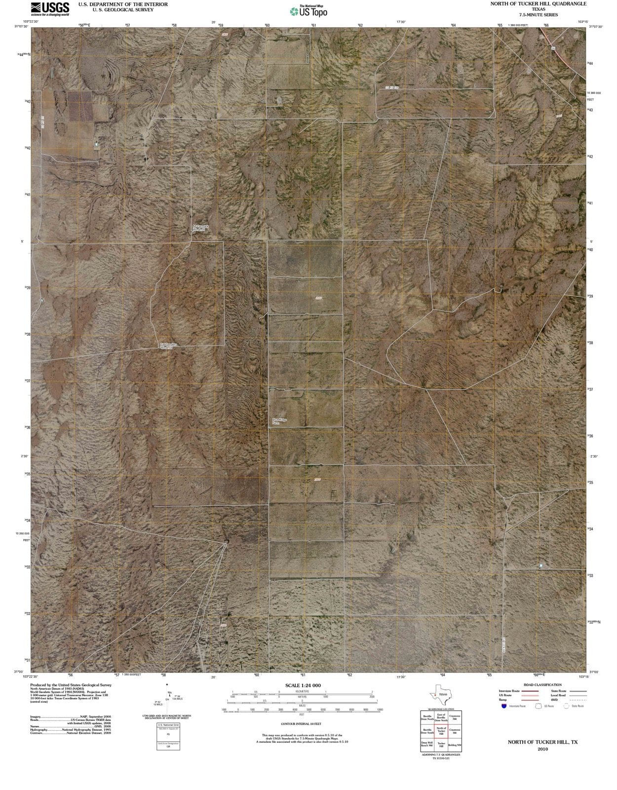 2010 North of Tucker Hill, TX - Texas - USGS Topographic Map