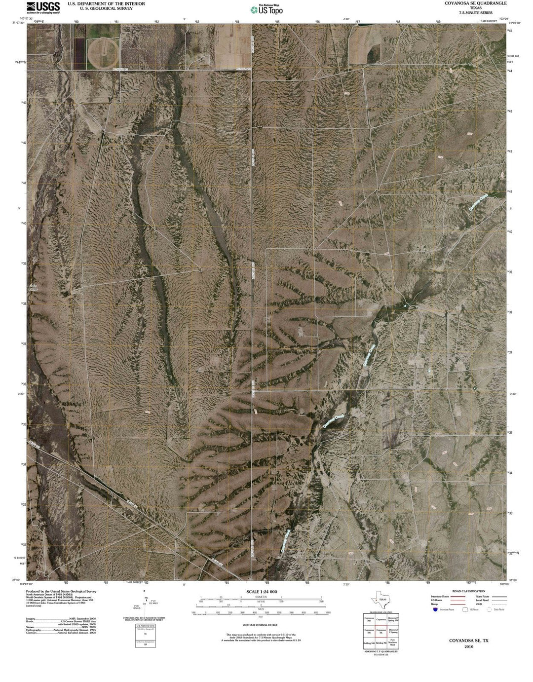 2010 Coyanosa, TX - Texas - USGS Topographic Map