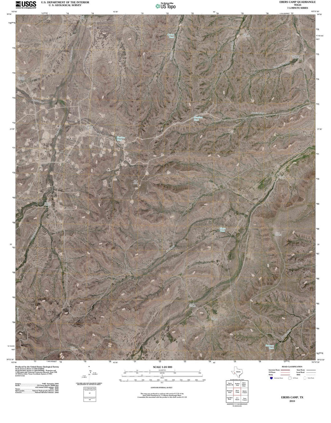2010 Ebers Camp, TX - Texas - USGS Topographic Map