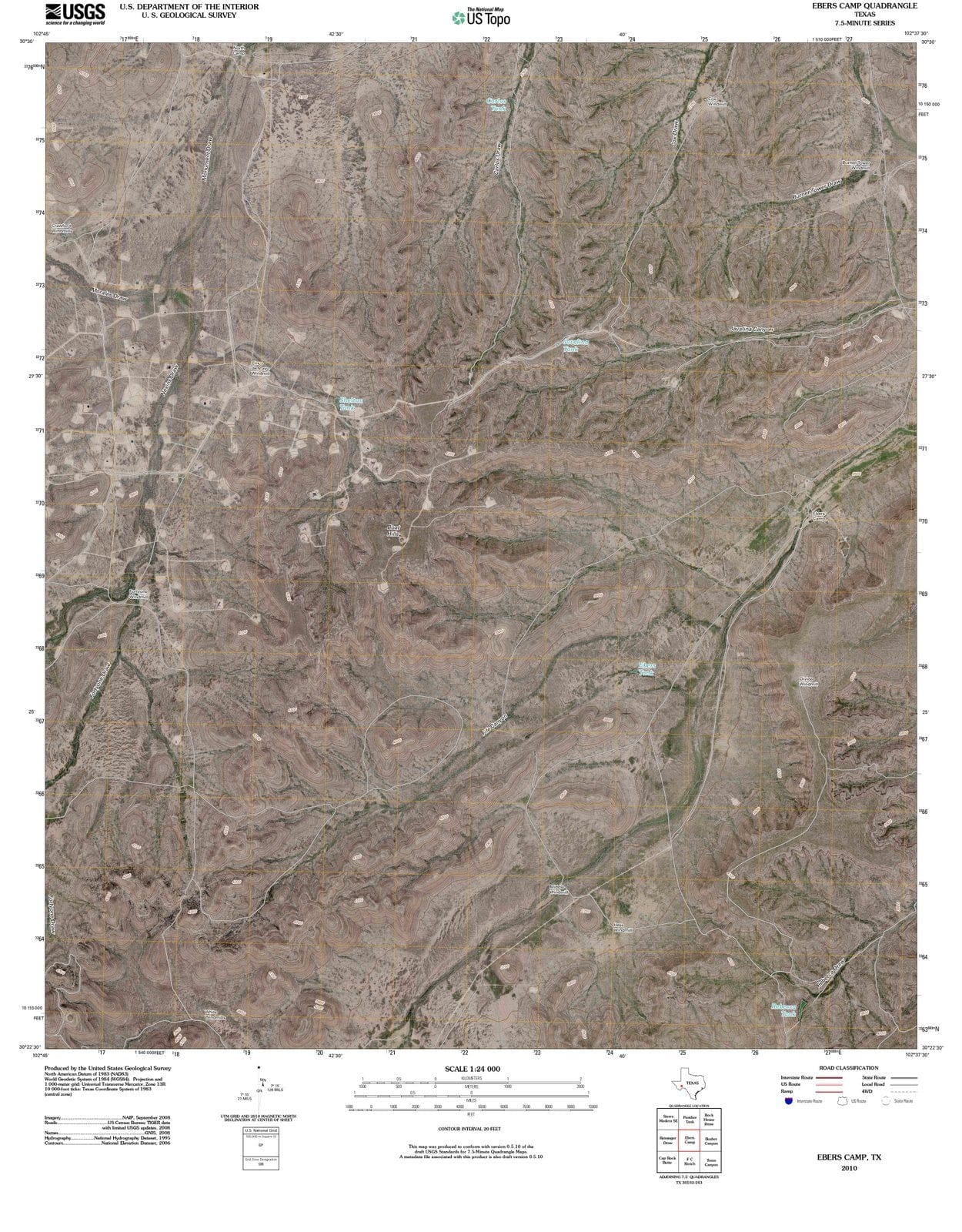2010 Ebers Camp, TX - Texas - USGS Topographic Map