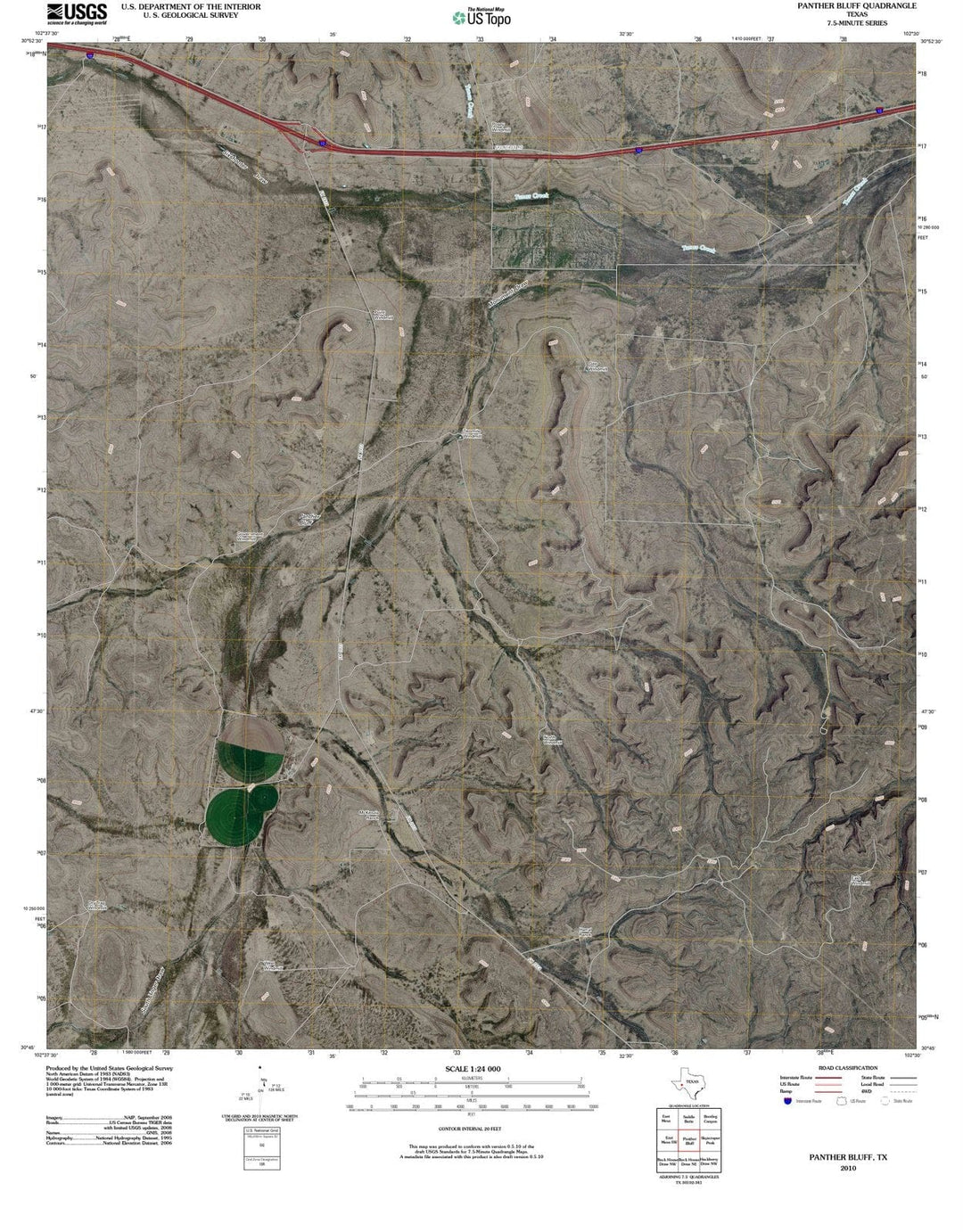 2010 Panther Bluff, TX - Texas - USGS Topographic Map