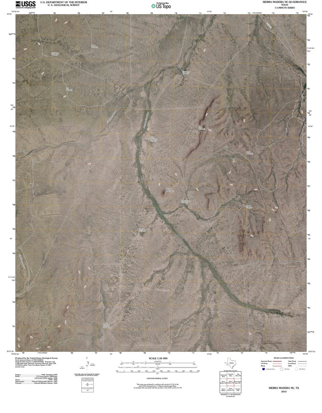 2010 Sierra Madera, TX - Texas - USGS Topographic Map