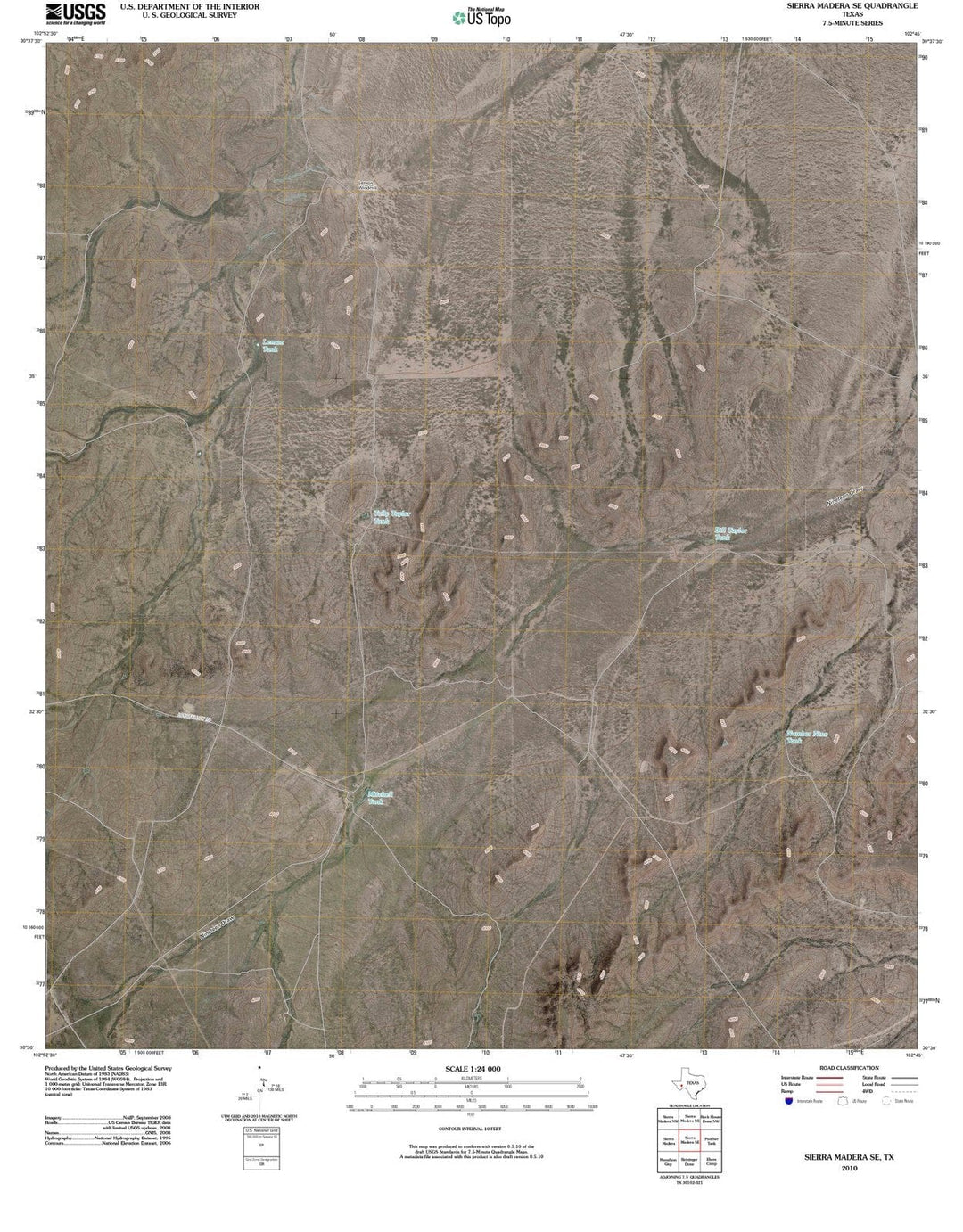 2010 Sierra Madera, TX - Texas - USGS Topographic Map