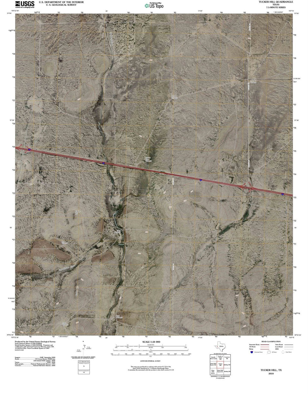 2010 Tucker Hill, TX - Texas - USGS Topographic Map