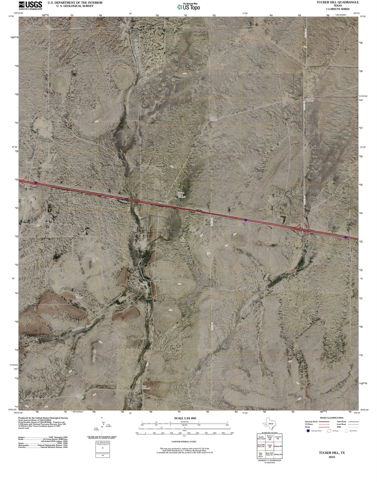 2010 Tucker Hill, TX - Texas - USGS Topographic Map