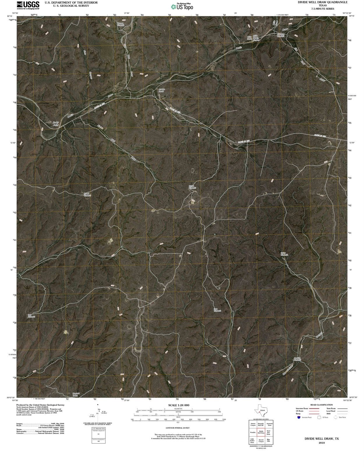 2010 Divide Wellraw, TX - Texas - USGS Topographic Map
