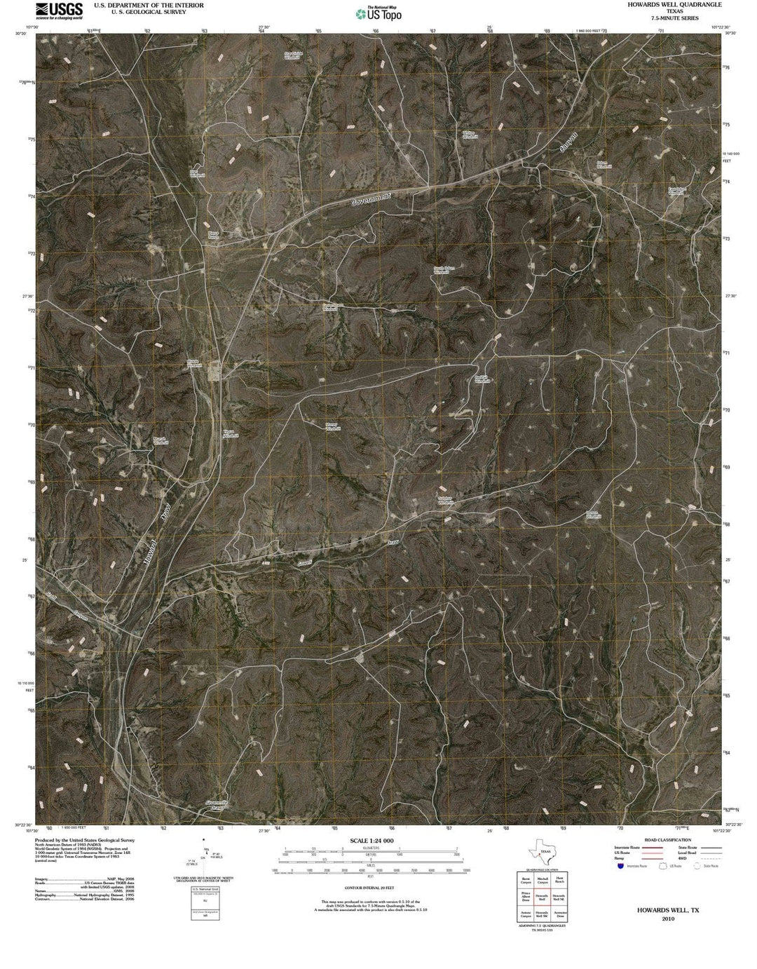 2010 Howards Well, TX - Texas - USGS Topographic Map