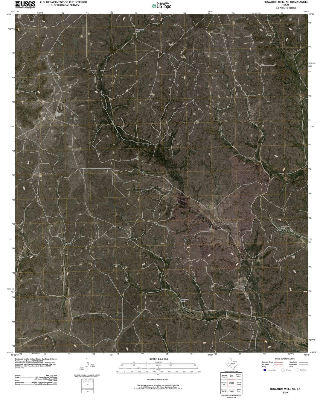 2010 Howards Well, TX - Texas - USGS Topographic Map
