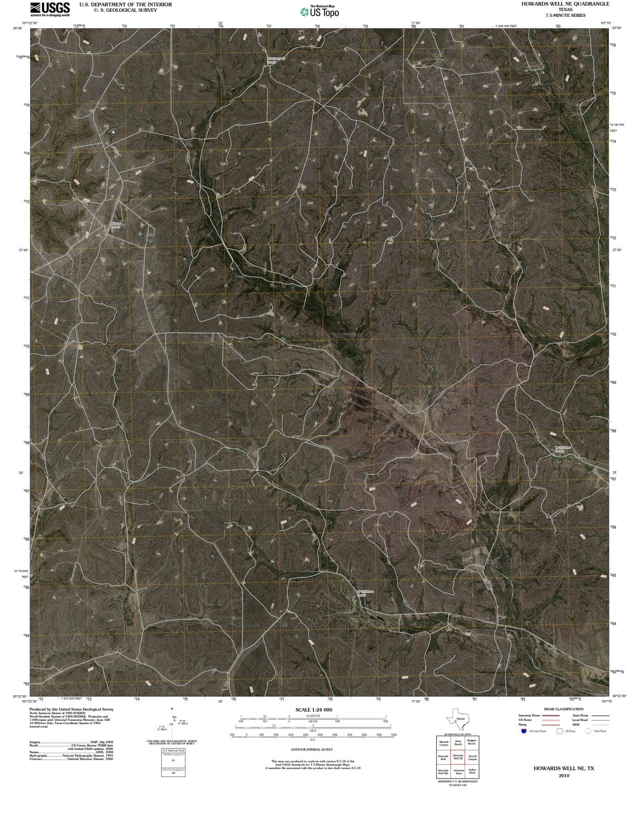 2010 Howards Well, TX - Texas - USGS Topographic Map
