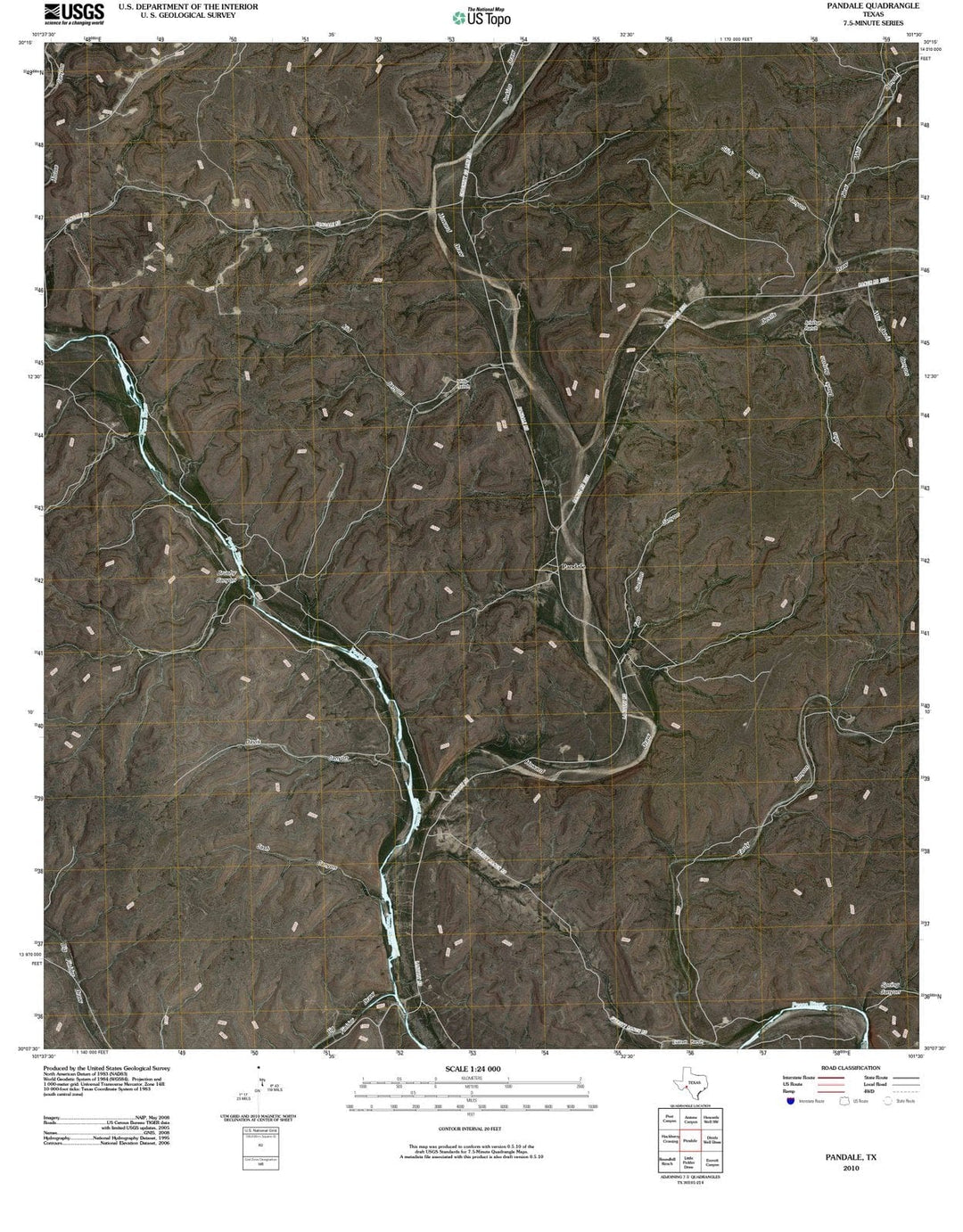 2010 Pandale, TX - Texas - USGS Topographic Map