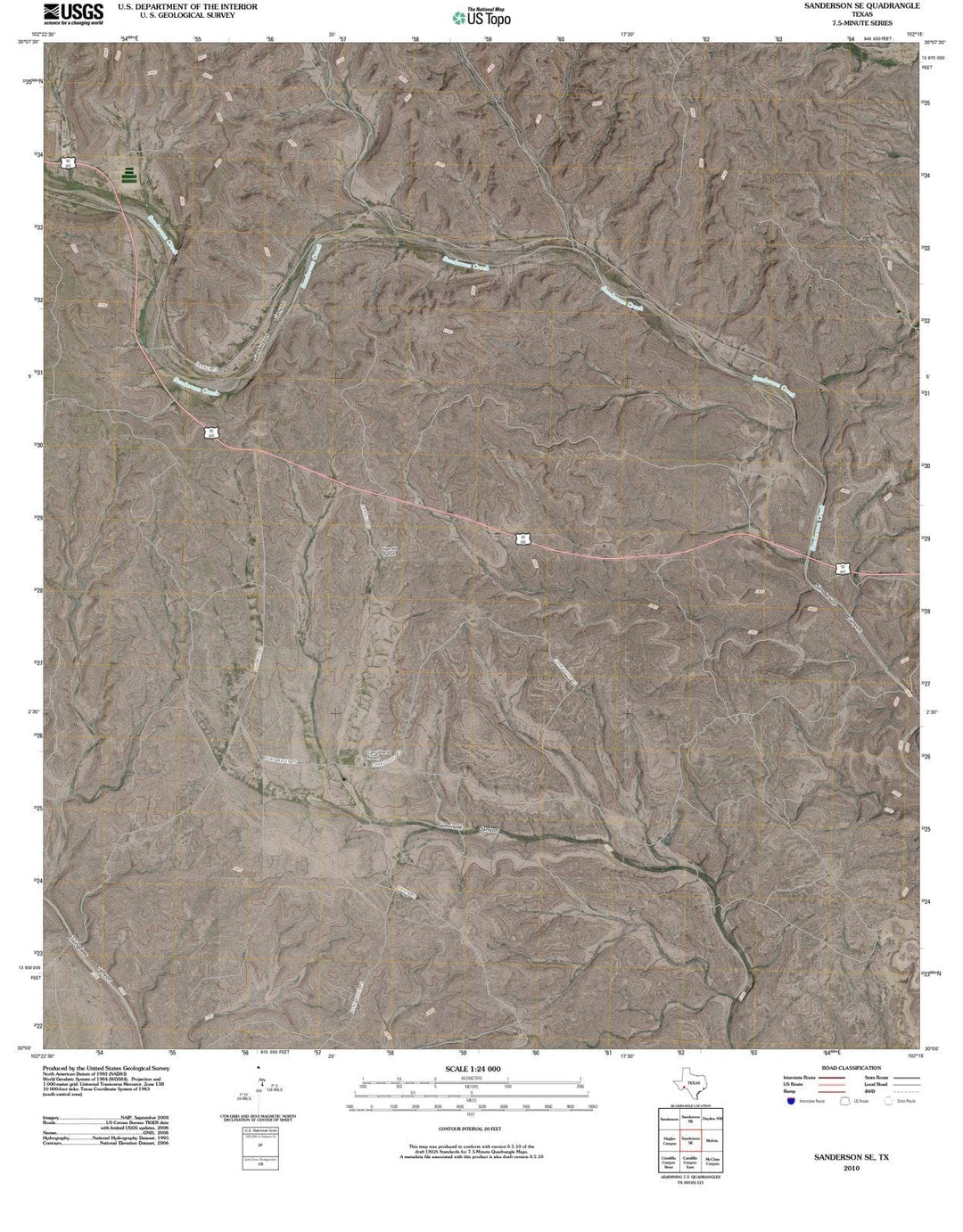 2010 Sanderson, TX - Texas - USGS Topographic Map