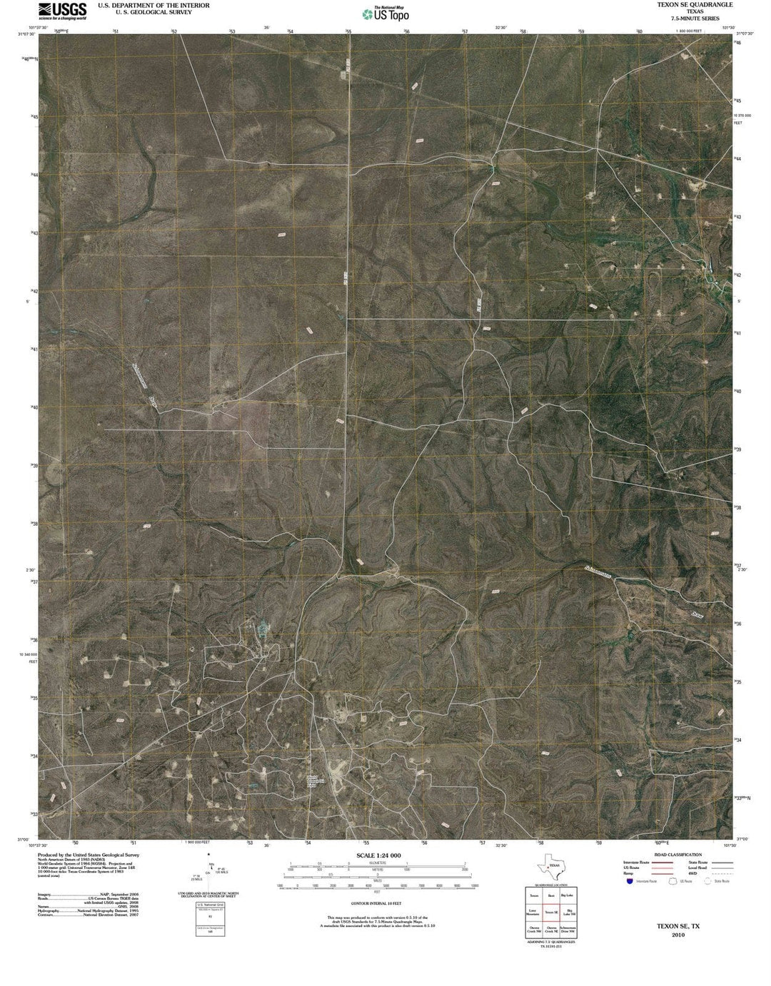 2010 Texon, TX - Texas - USGS Topographic Map
