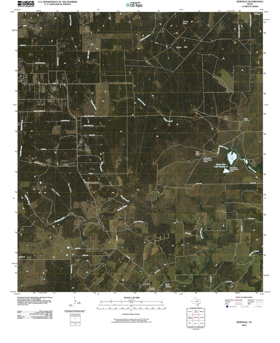 2010 Dewville, TX - Texas - USGS Topographic Map