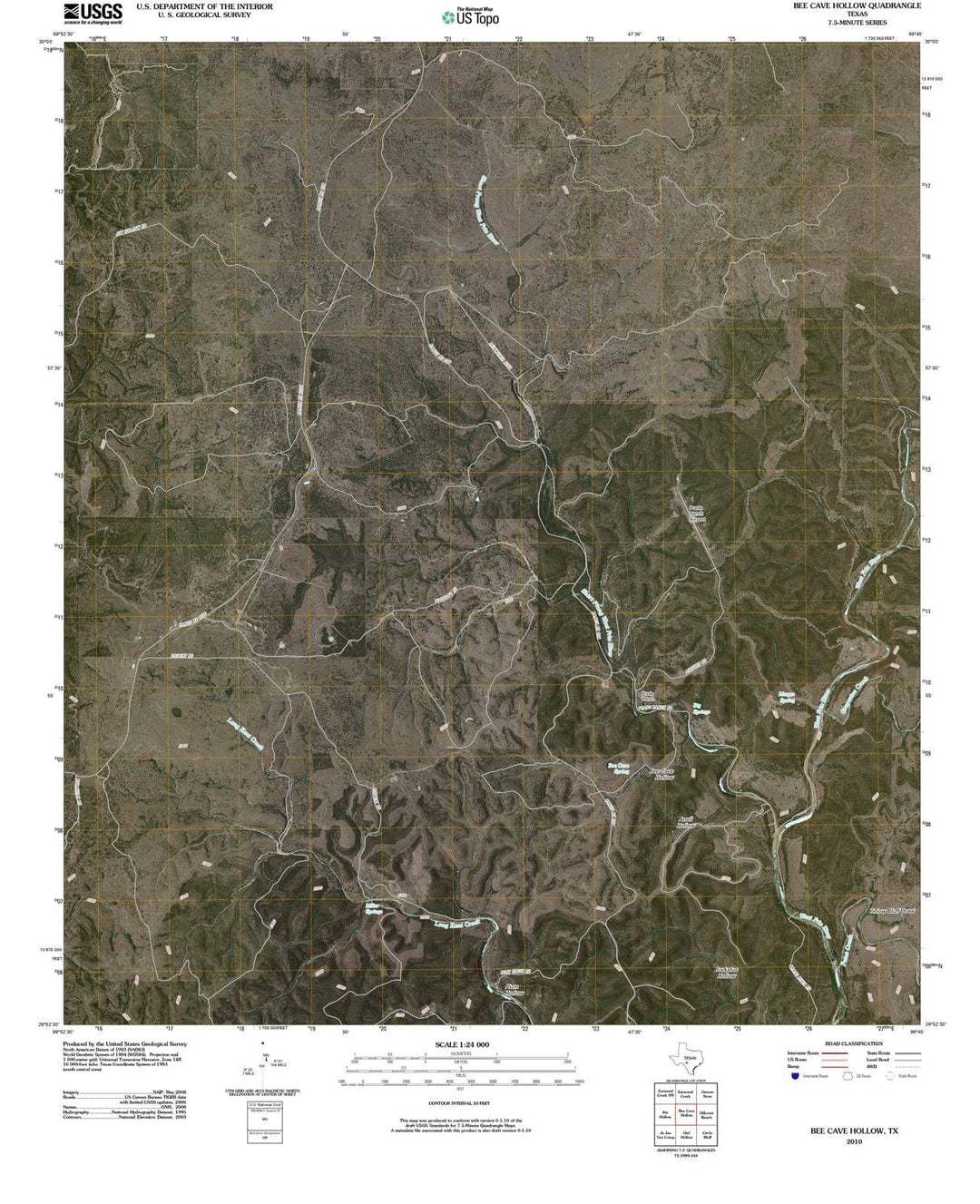2010 Bee Cave Hollow, TX - Texas - USGS Topographic Map