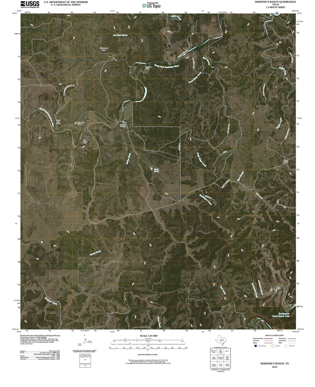 2010 Diamond S Ranch, TX - Texas - USGS Topographic Map