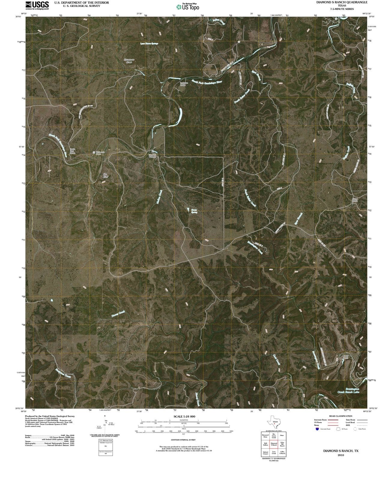 2010 Diamond S Ranch, TX - Texas - USGS Topographic Map