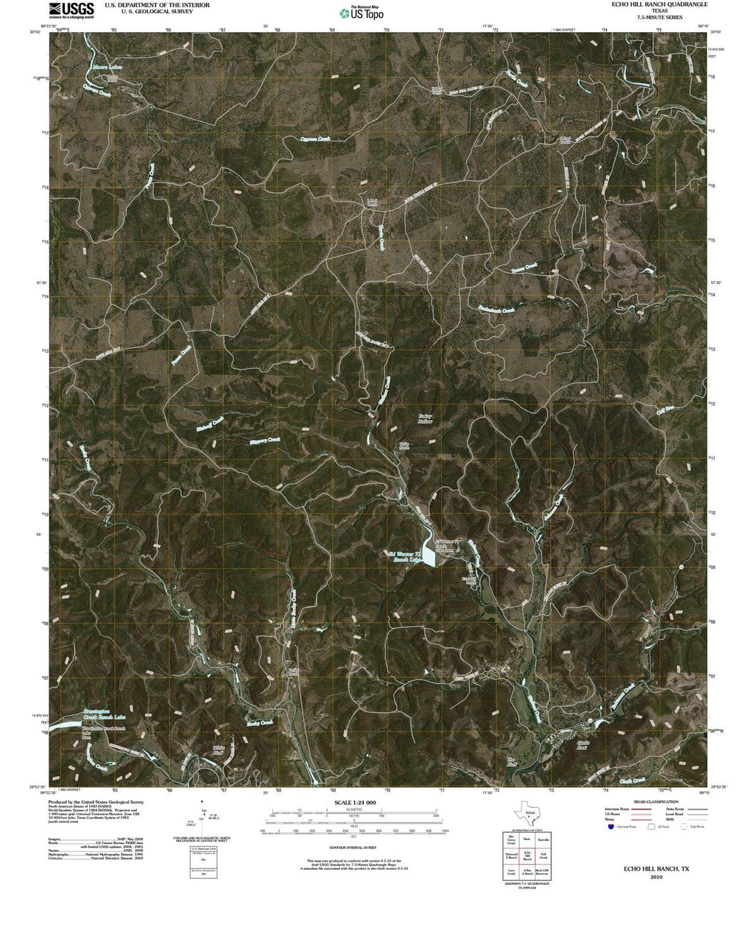 2010 Echo Hill Ranch, TX - Texas - USGS Topographic Map