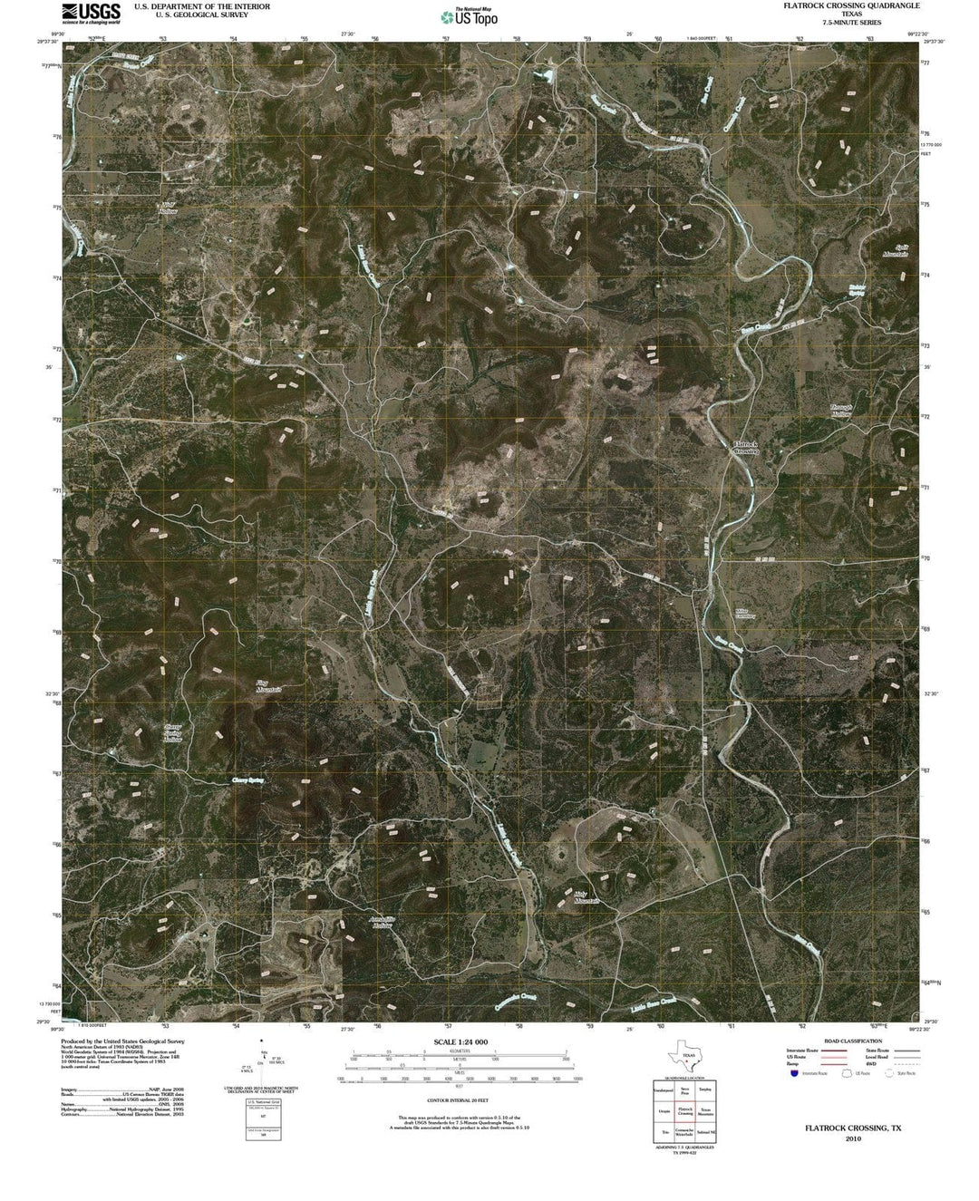 2010 Flatrock Crossing, TX - Texas - USGS Topographic Map