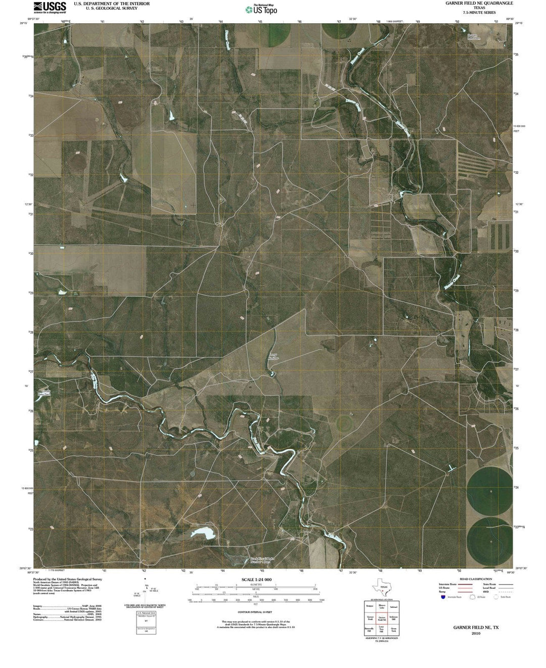 2010 Garner Field, TX - Texas - USGS Topographic Map