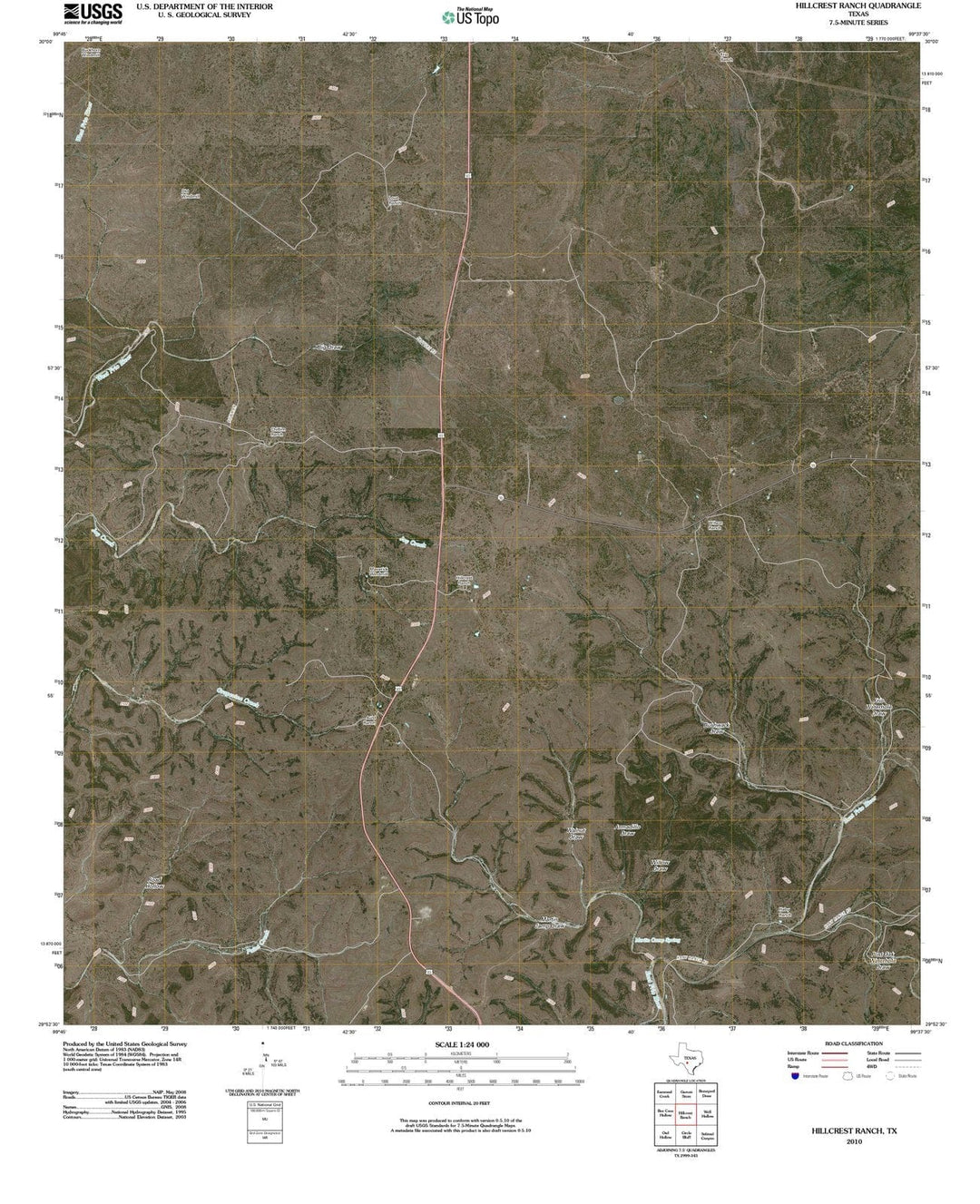 2010 Hillcrest Ranch, TX - Texas - USGS Topographic Map