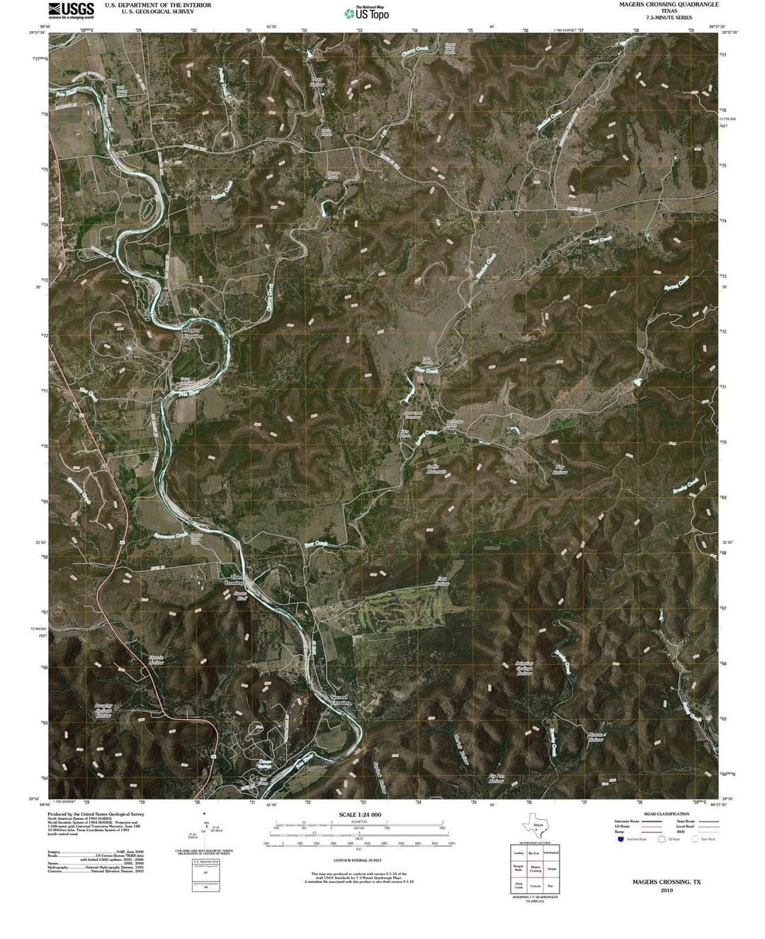 2010 Magers Crossing, TX - Texas - USGS Topographic Map