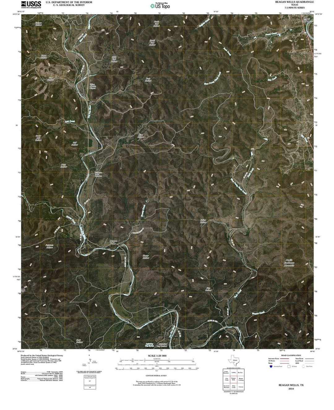 2010 Reagan Wells, TX - Texas - USGS Topographic Map