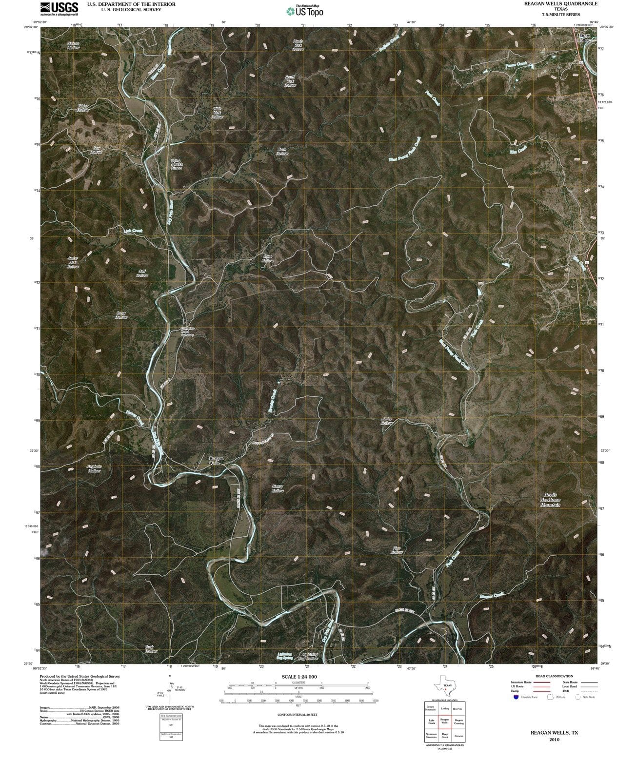 2010 Reagan Wells, TX - Texas - USGS Topographic Map