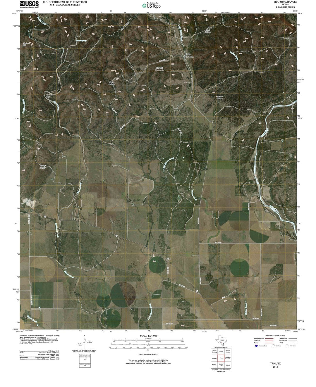 2010 Trio, TX - Texas - USGS Topographic Map
