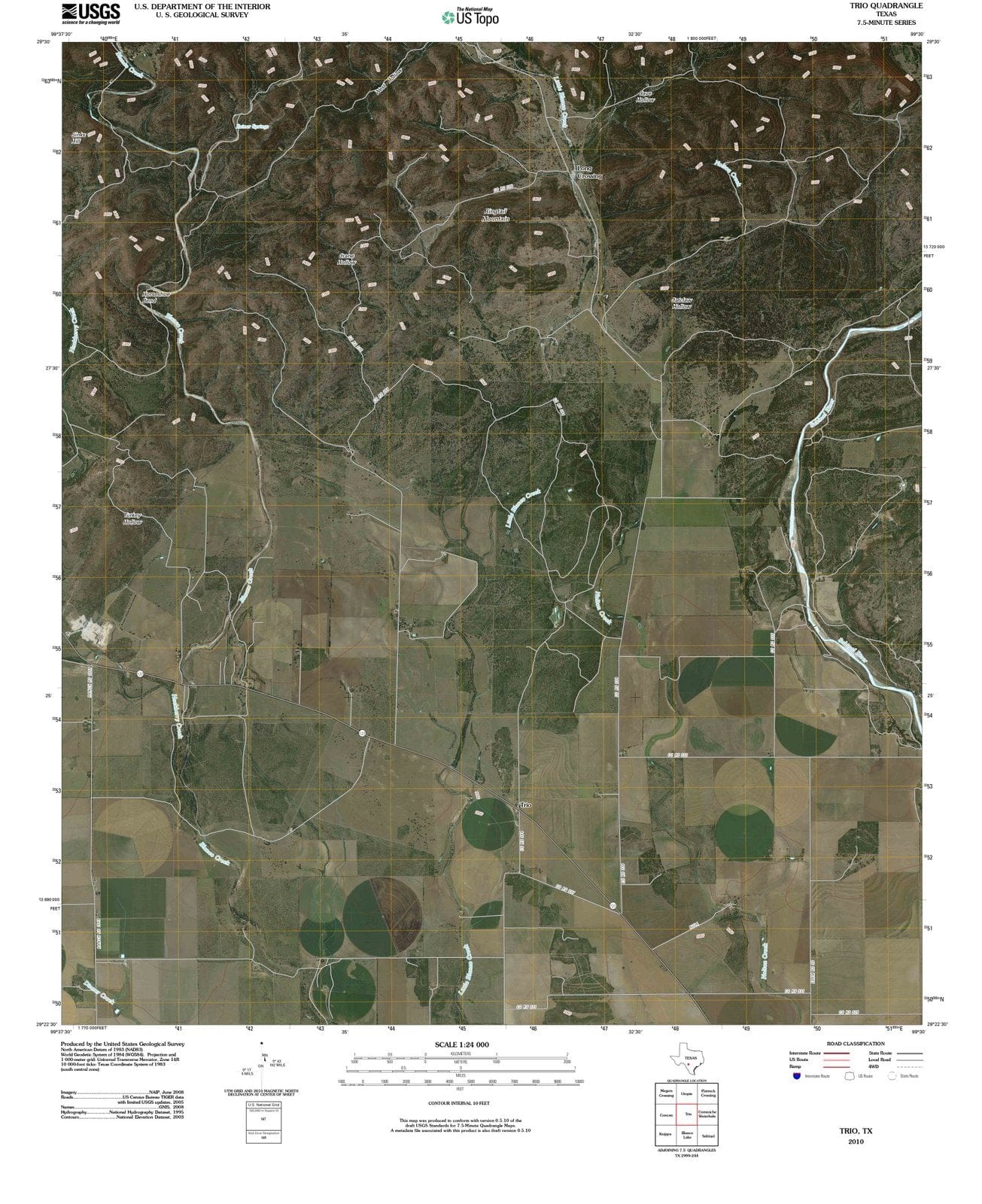 2010 Trio, TX - Texas - USGS Topographic Map