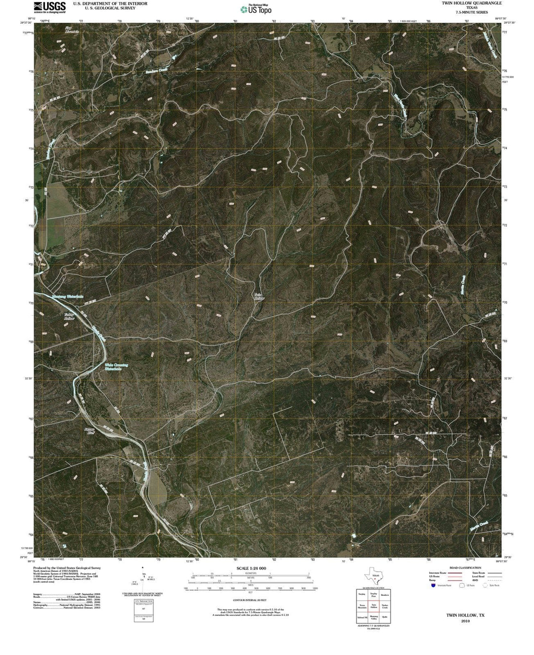 2010 Twin Hollow, TX - Texas - USGS Topographic Map