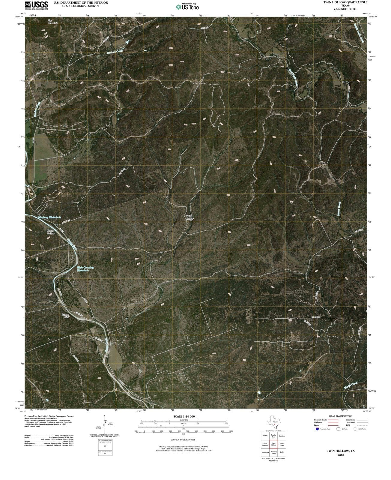 2010 Twin Hollow, TX - Texas - USGS Topographic Map