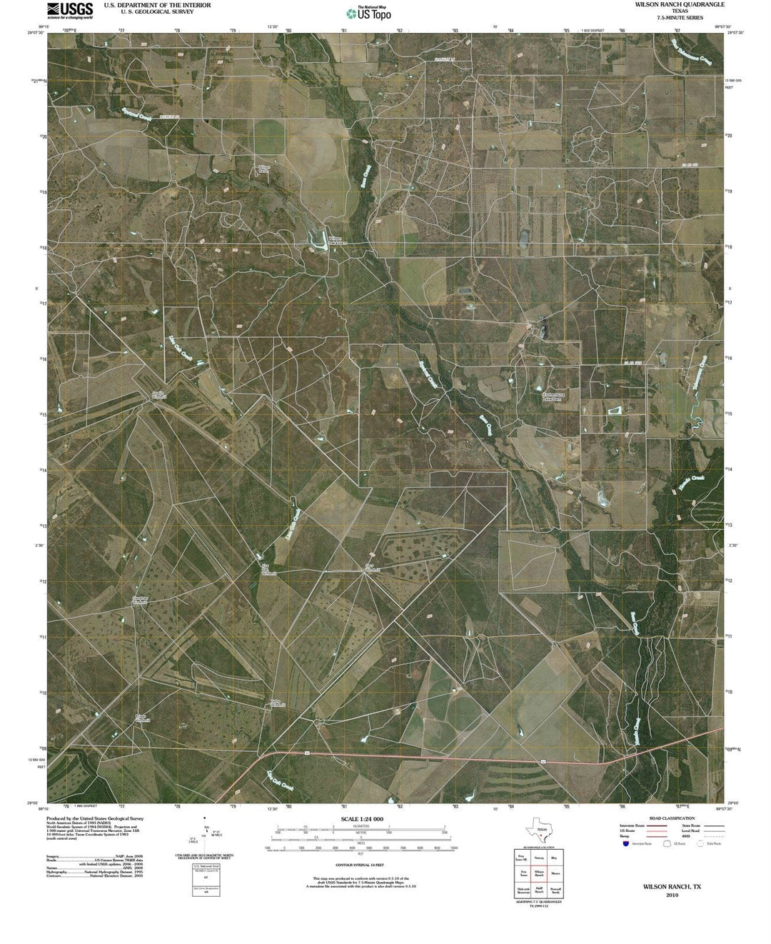 2010 Wilson Ranch, TX - Texas - USGS Topographic Map
