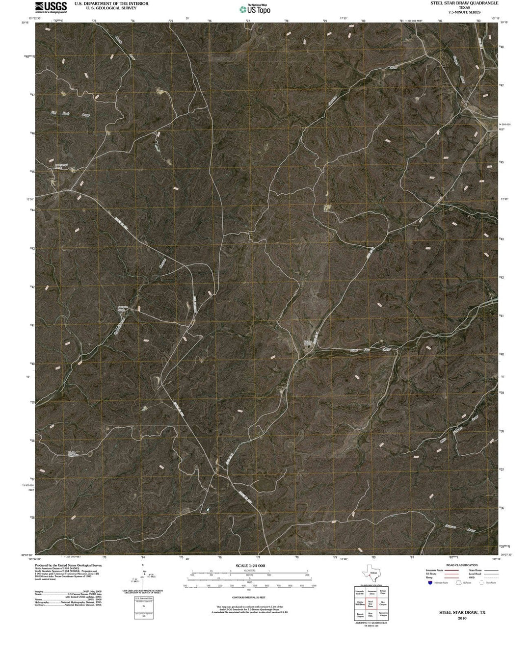 2010 Steel Starraw, TX - Texas - USGS Topographic Map