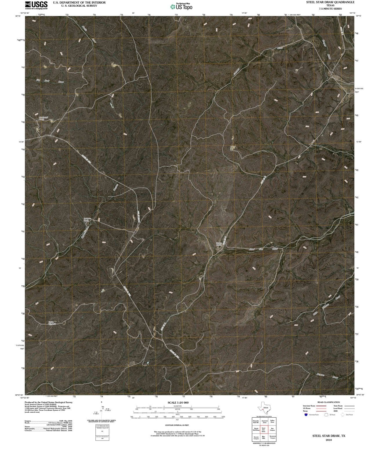 2010 Steel Starraw, TX - Texas - USGS Topographic Map