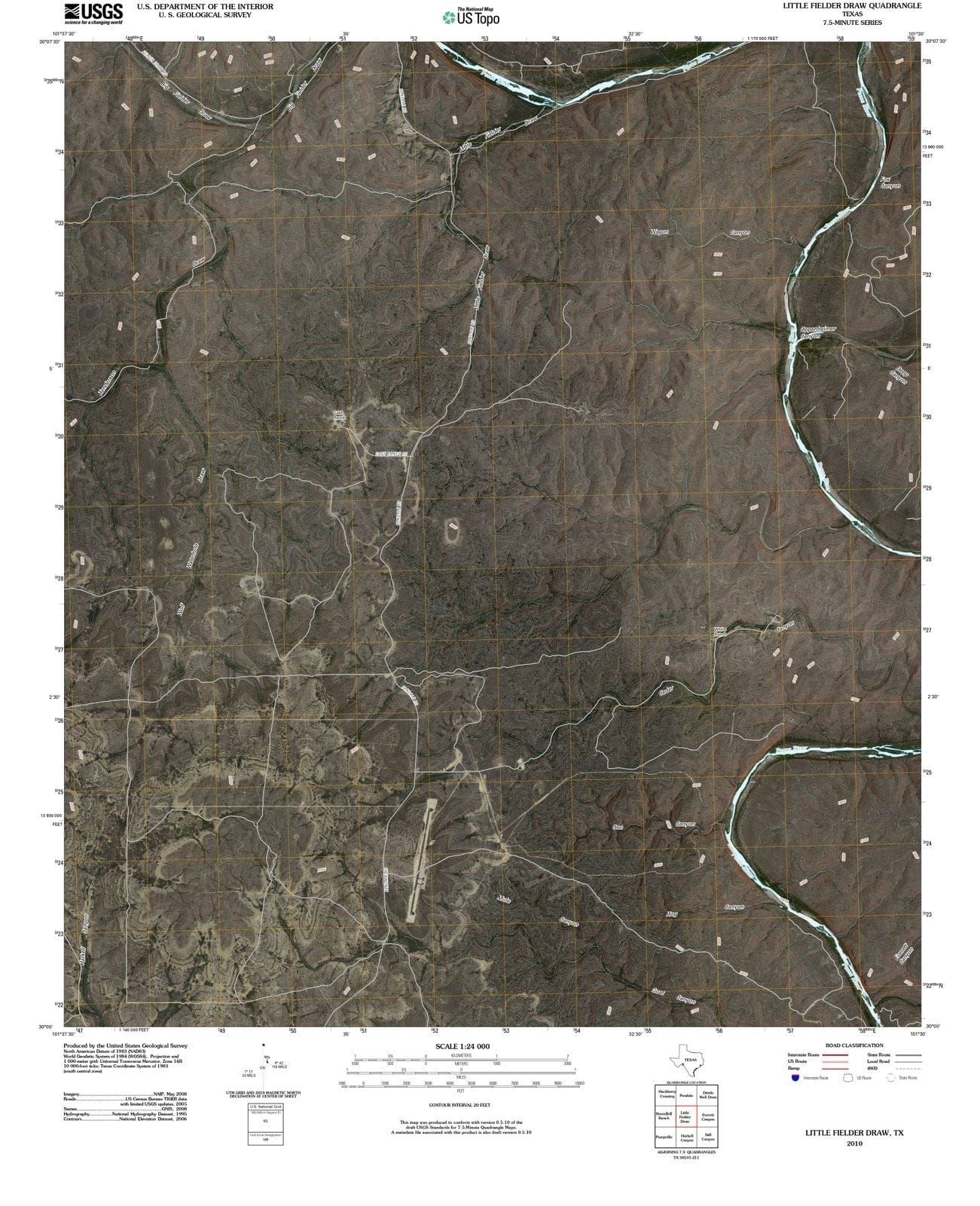 2010 Little Fielderraw, TX - Texas - USGS Topographic Map