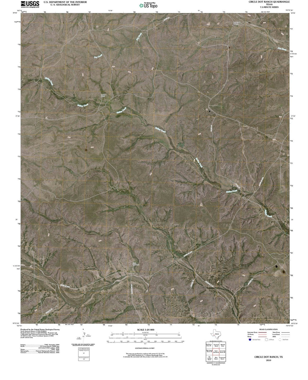 2010 Circleot Ranch, TX - Texas - USGS Topographic Map