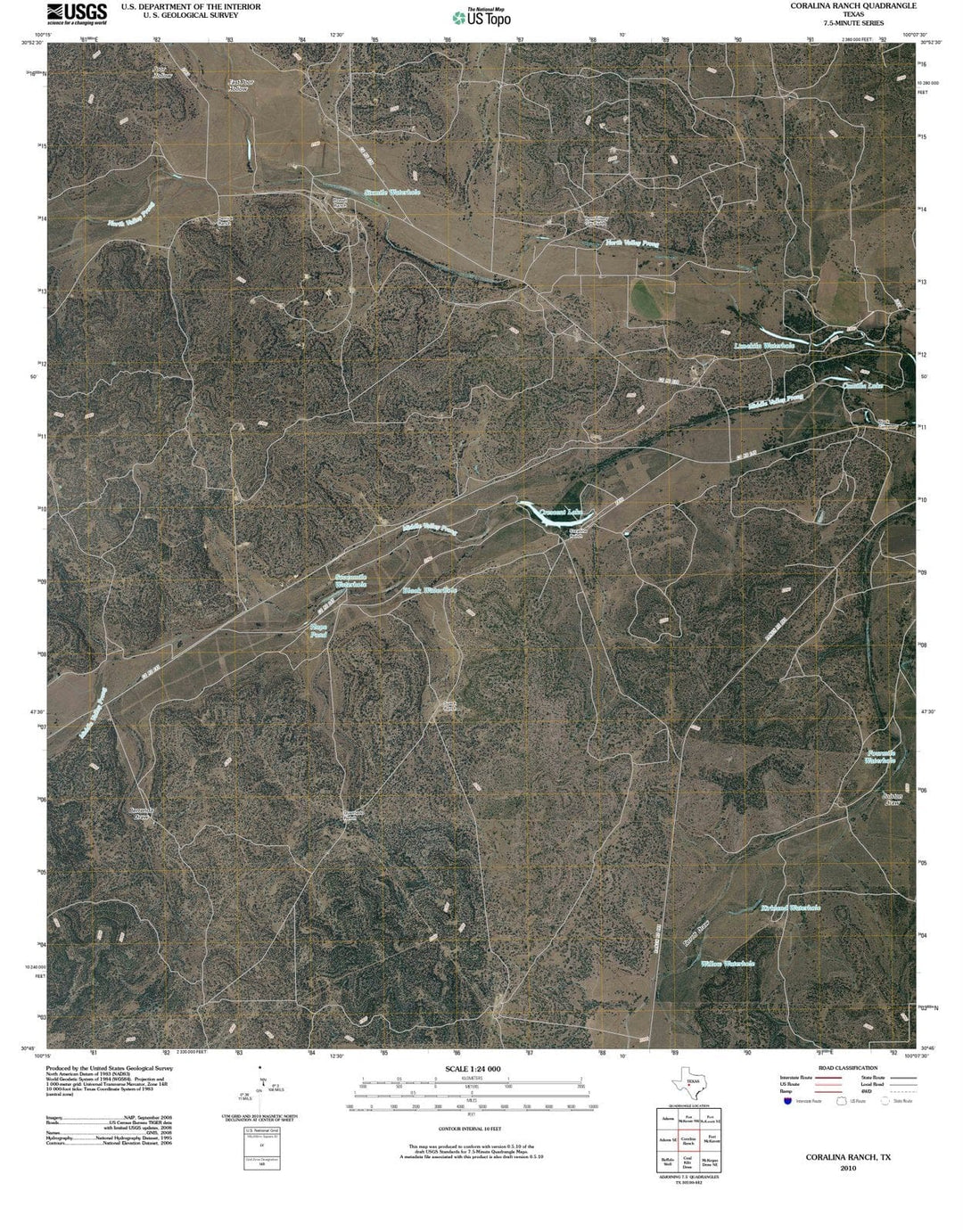 2010 Coralina Ranch, TX - Texas - USGS Topographic Map