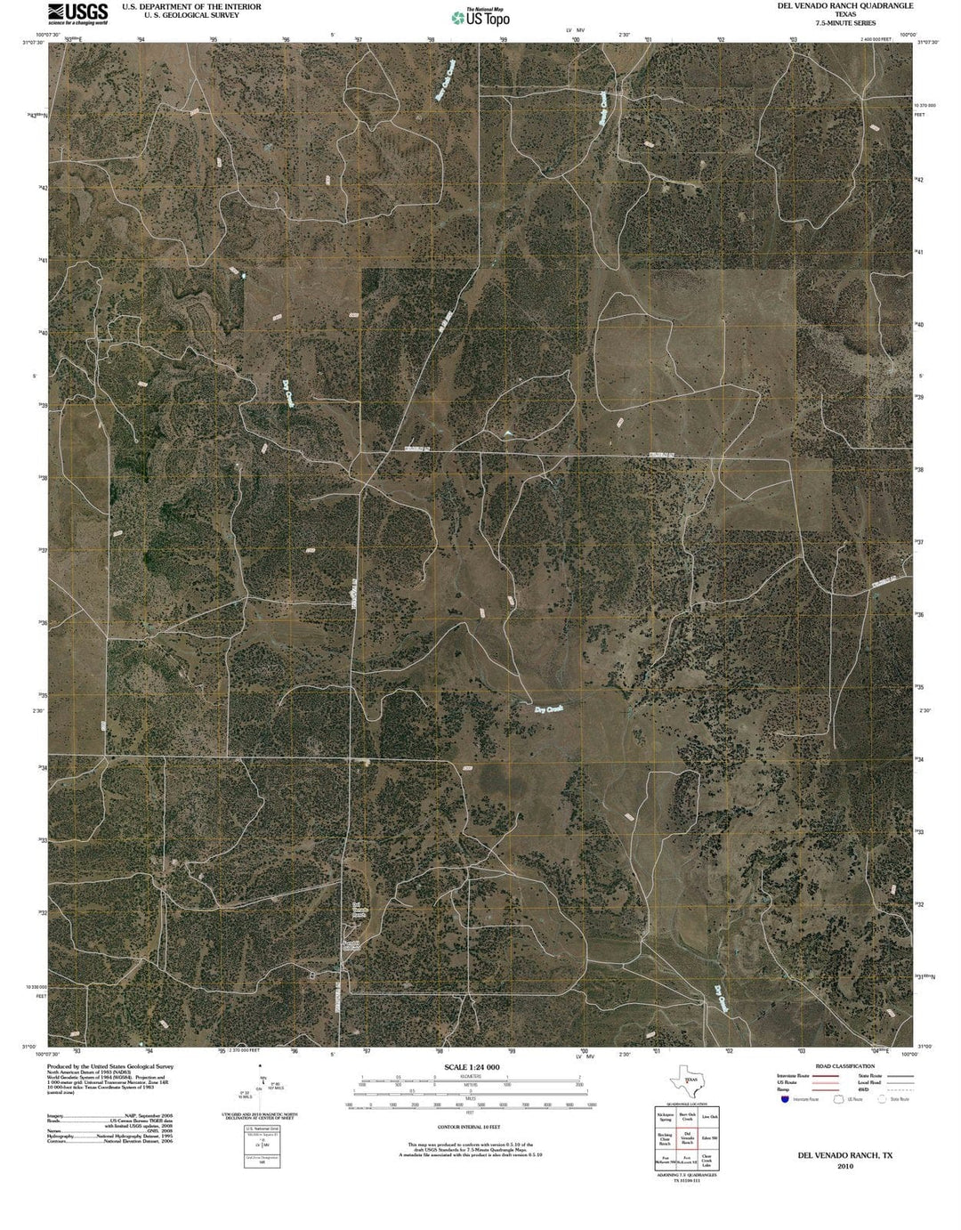 2010 Del Venado Ranch, TX - Texas - USGS Topographic Map