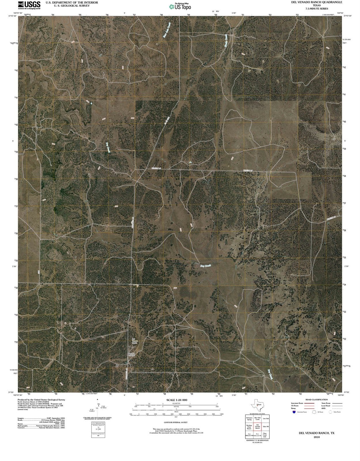 2010 Del Venado Ranch, TX - Texas - USGS Topographic Map