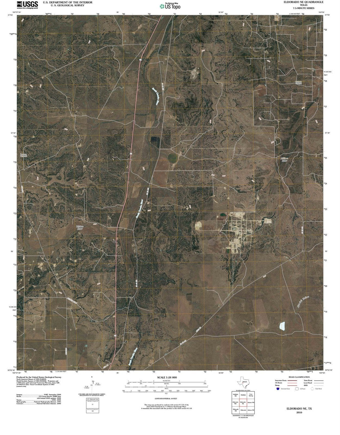 2010 Eldorado, TX - Texas - USGS Topographic Map