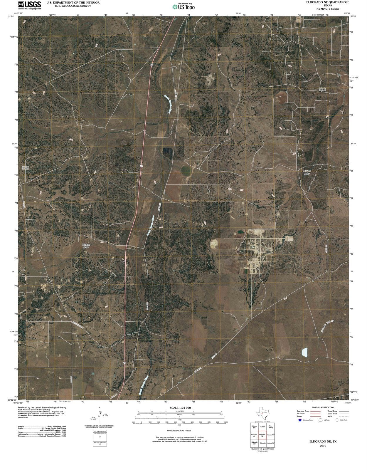 2010 Eldorado, TX - Texas - USGS Topographic Map