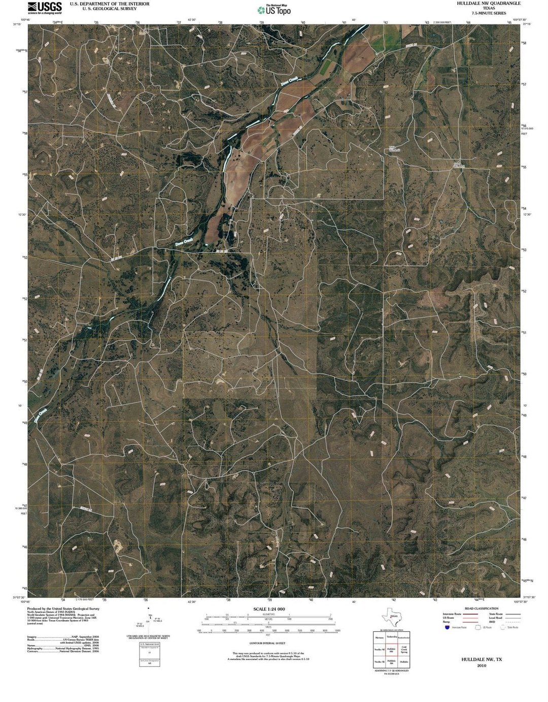 2010 Hulldale, TX - Texas - USGS Topographic Map