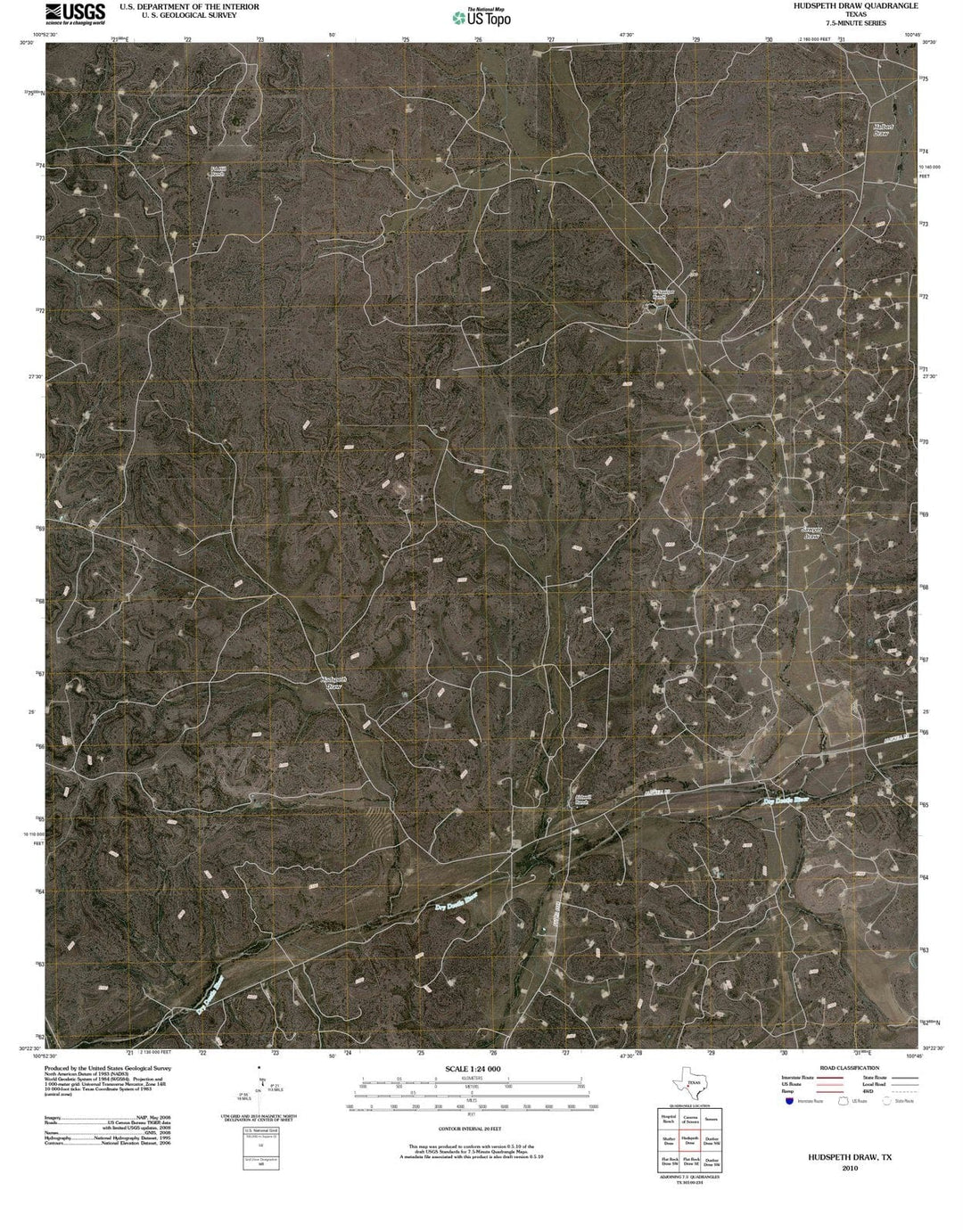 2010 Hudspethraw, TX - Texas - USGS Topographic Map