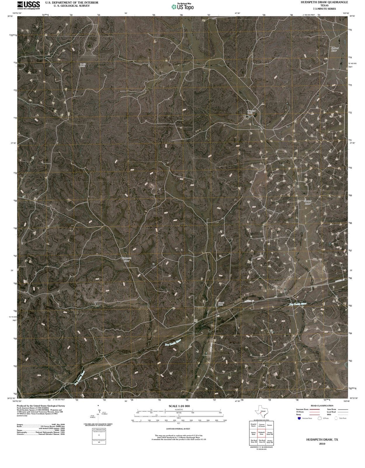 2010 Hudspethraw, TX - Texas - USGS Topographic Map