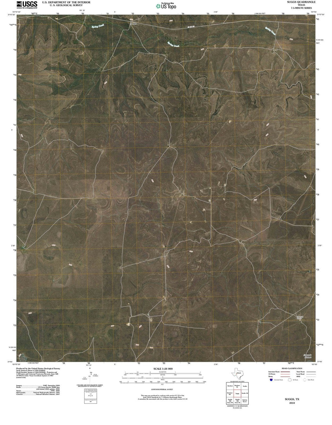 2010 Suggs, TX - Texas - USGS Topographic Map