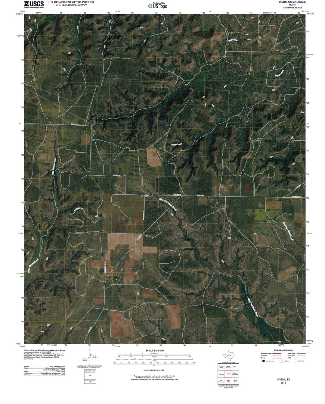 2010 Divide, TX - Texas - USGS Topographic Map