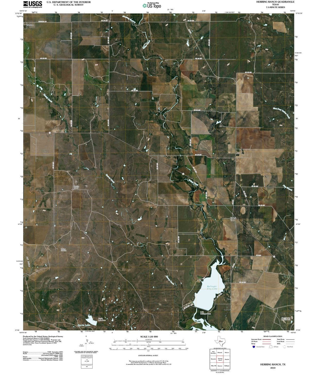 2010 Herring Ranch, TX - Texas - USGS Topographic Map