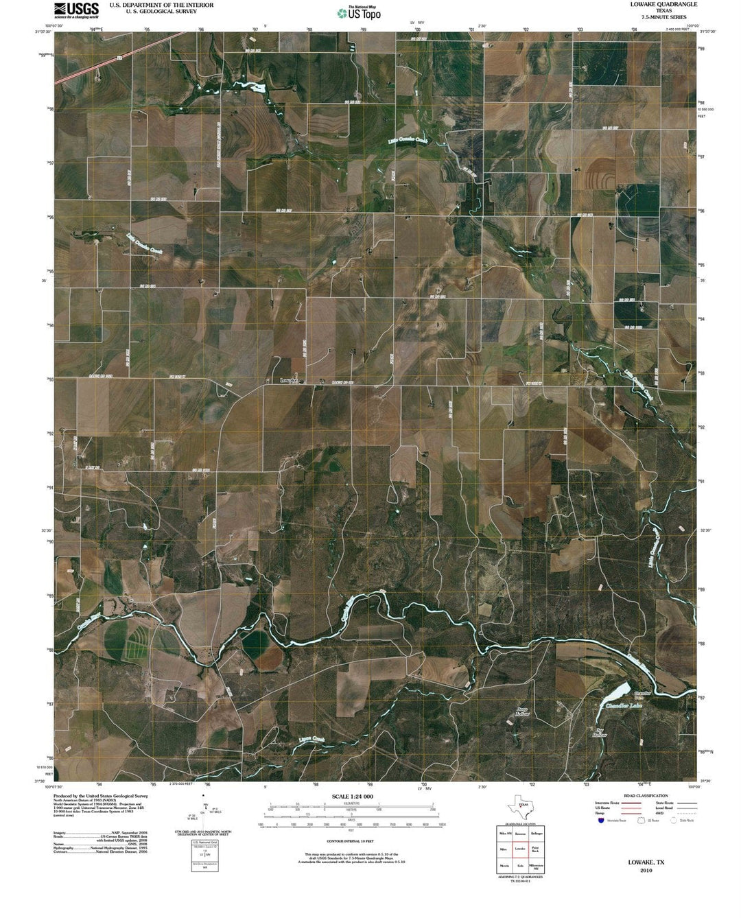2010 Lowake, TX - Texas - USGS Topographic Map