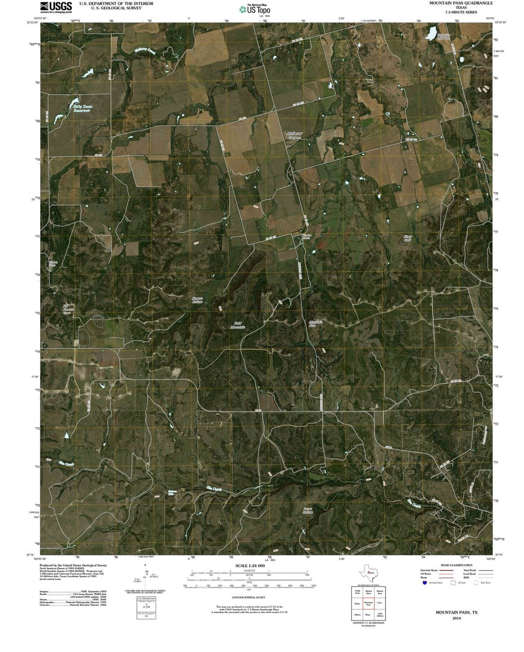 2010 Mountain Pass, TX - Texas - USGS Topographic Map